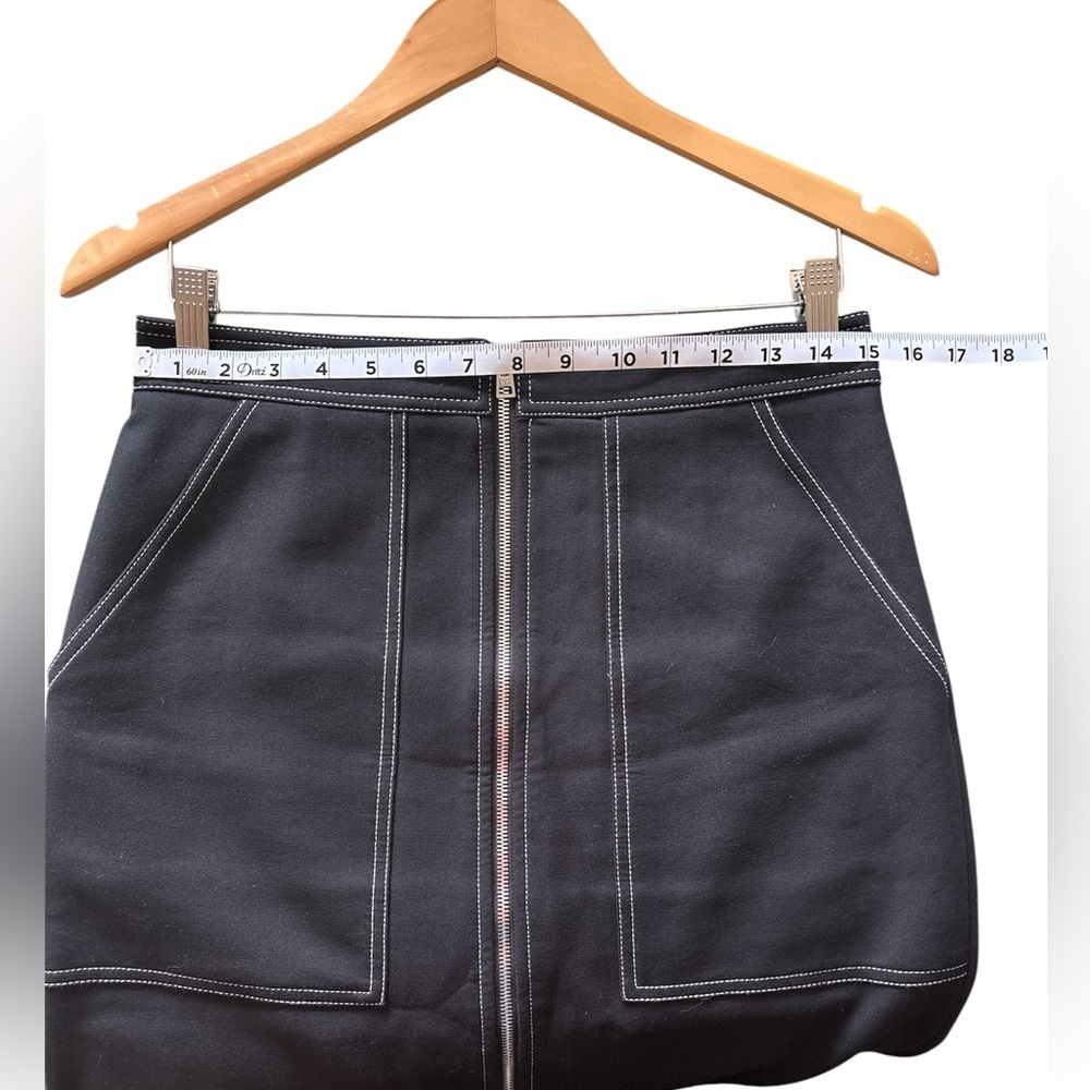 Diane Von Furstenberg Black Pencil Skirt with Front Zipper - Picture 4 of 10